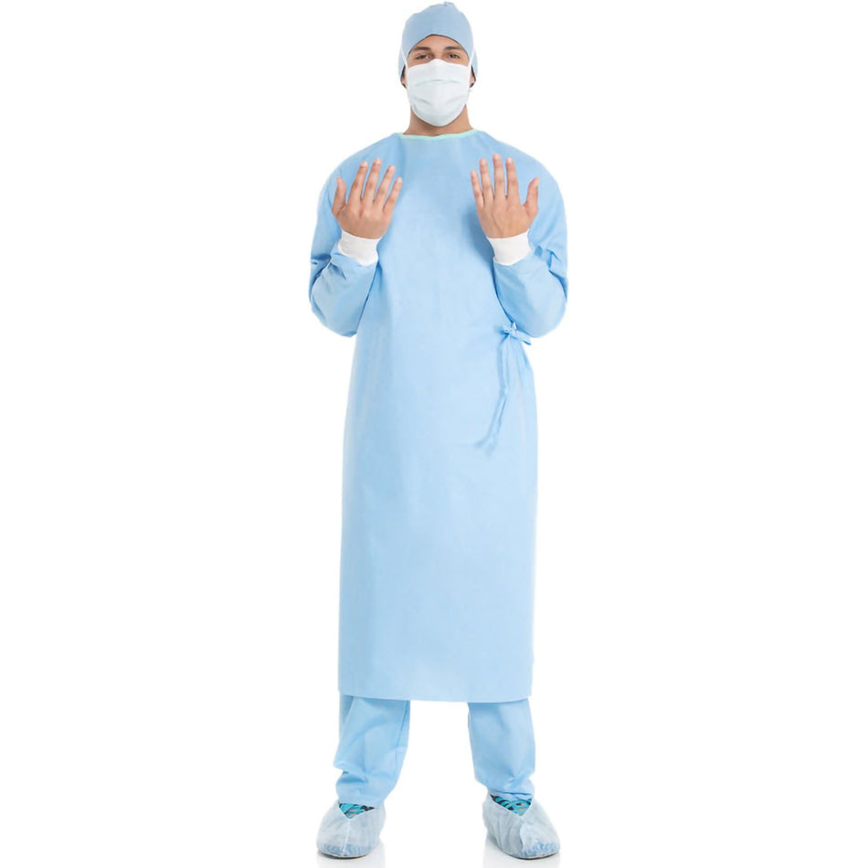 ULTRA Reinforced Surgical Gown with Towel-Fabric-Reinforced Surgical Gown with Towel ULTRA X-Large Blue Sterile ASTM D4966 Disposable