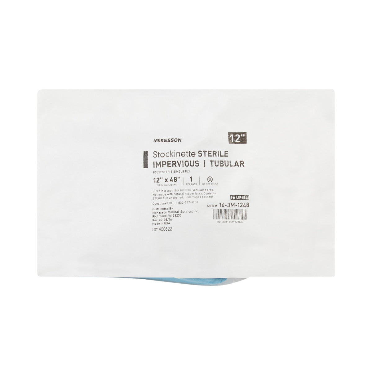 McKesson Impervious Surgical Stockinette, 12 x 48 Inch-Surgical Stockinette Impervious / Tubular McKesson 12 W X 48 L Inch Sterile