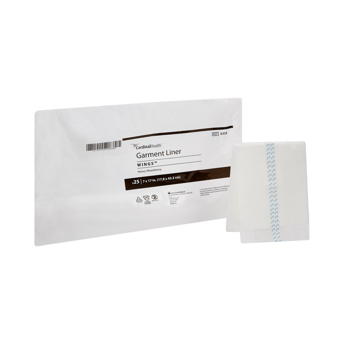 Simplicity Incontinence Liner, Polymer Core, One Size Fits Most Adults, Unisex, Disposable,-Incontinence Liner Wings 7 X 17 Inch Moderate Absorbency Polymer Core One Size Fits Most