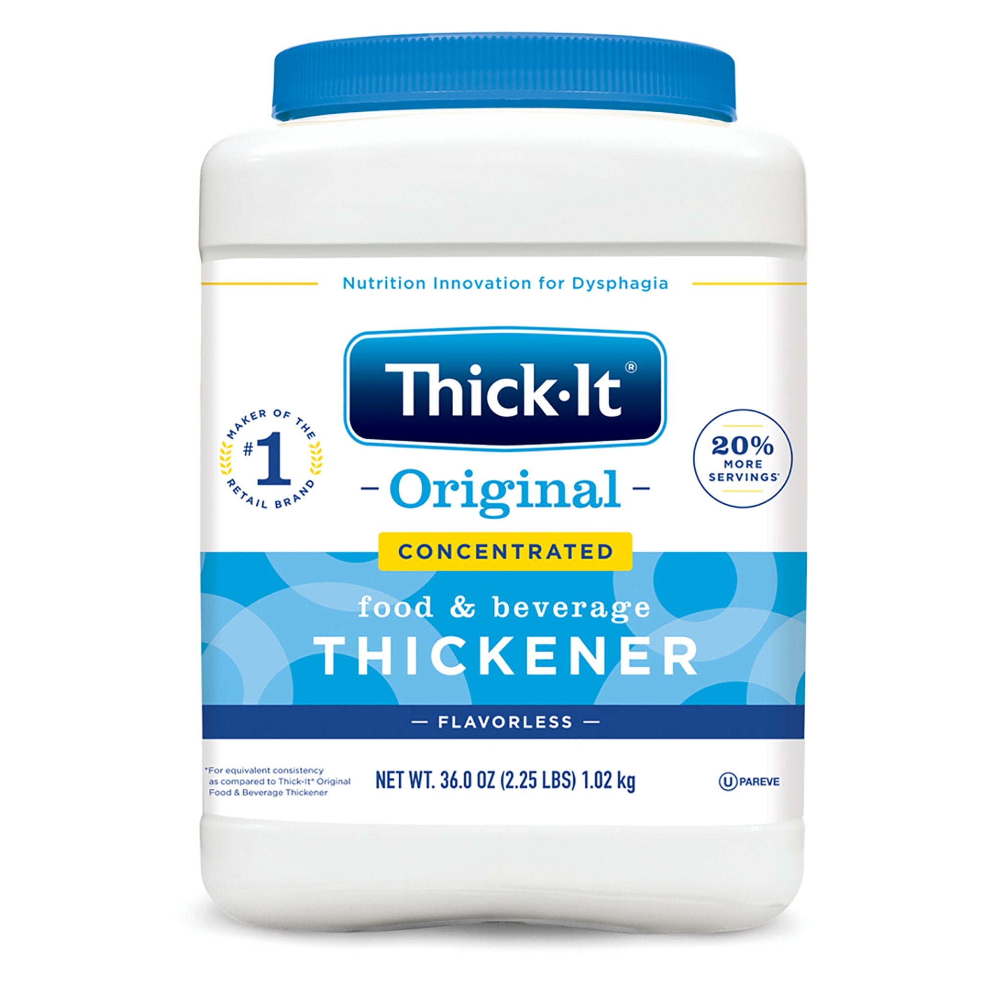 Thick-It Original Concentrated Food and Beverage Thickener, 36-ounce canister-Food and Beverage Thickener Thick-It Original Concentrated 36 oz. Canister Unflavored Powder IDDSI Level 0 Thin