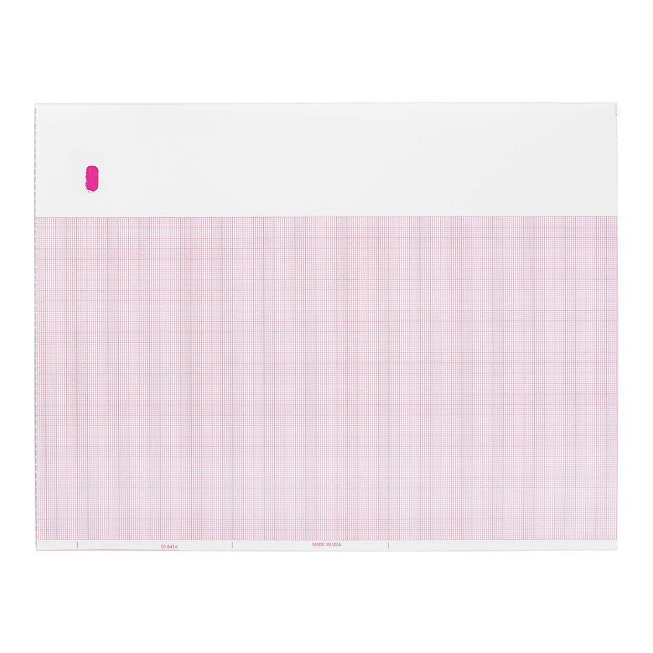 GE ECG Recording Paper-Recording Chart Paper GE Z-Fold Red Grid