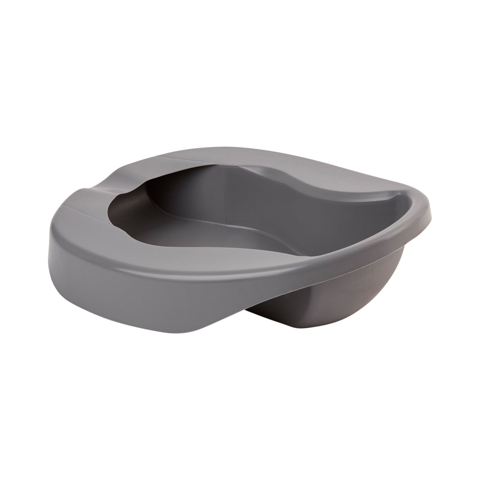 McKesson Pontoon Plastic Bedpan-Pontoon Bedpan McKesson Graphite 2 Quart / 1893 mL