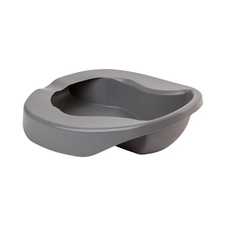 McKesson Pontoon Plastic Bedpan-Pontoon Bedpan McKesson Graphite 2 Quart / 1893 mL