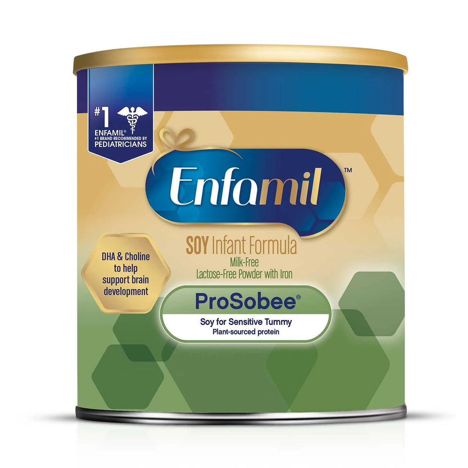 Enfamil ProSobee Lipil Powder Infant Formula, 12.9-ounce can-Infant Formula Enfamil ProSobee Unflavored 12.9 oz. Can Powder Soy Lactose Intolerance