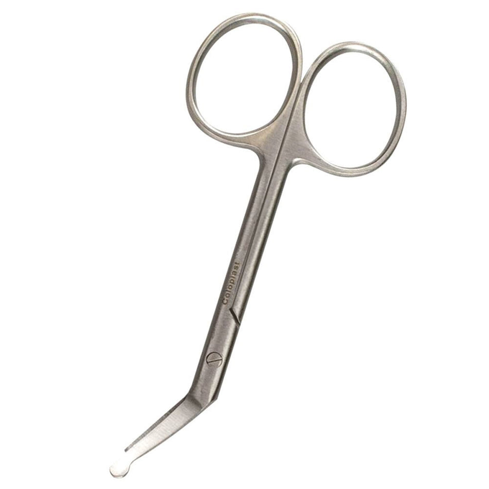 Coloplast Ostomy Scissors-Ostomy Scissors Coloplast 4 Inch Length Finger Ring Handle Curved Blunt Tip / Blunt Tip
