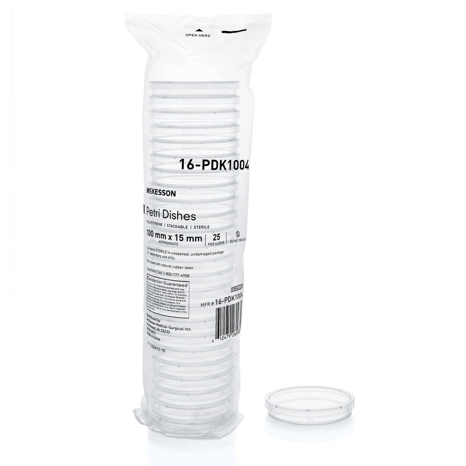 McKesson Petri Dish, 100 x 15 mm-Petri Dish McKesson Polystyrene