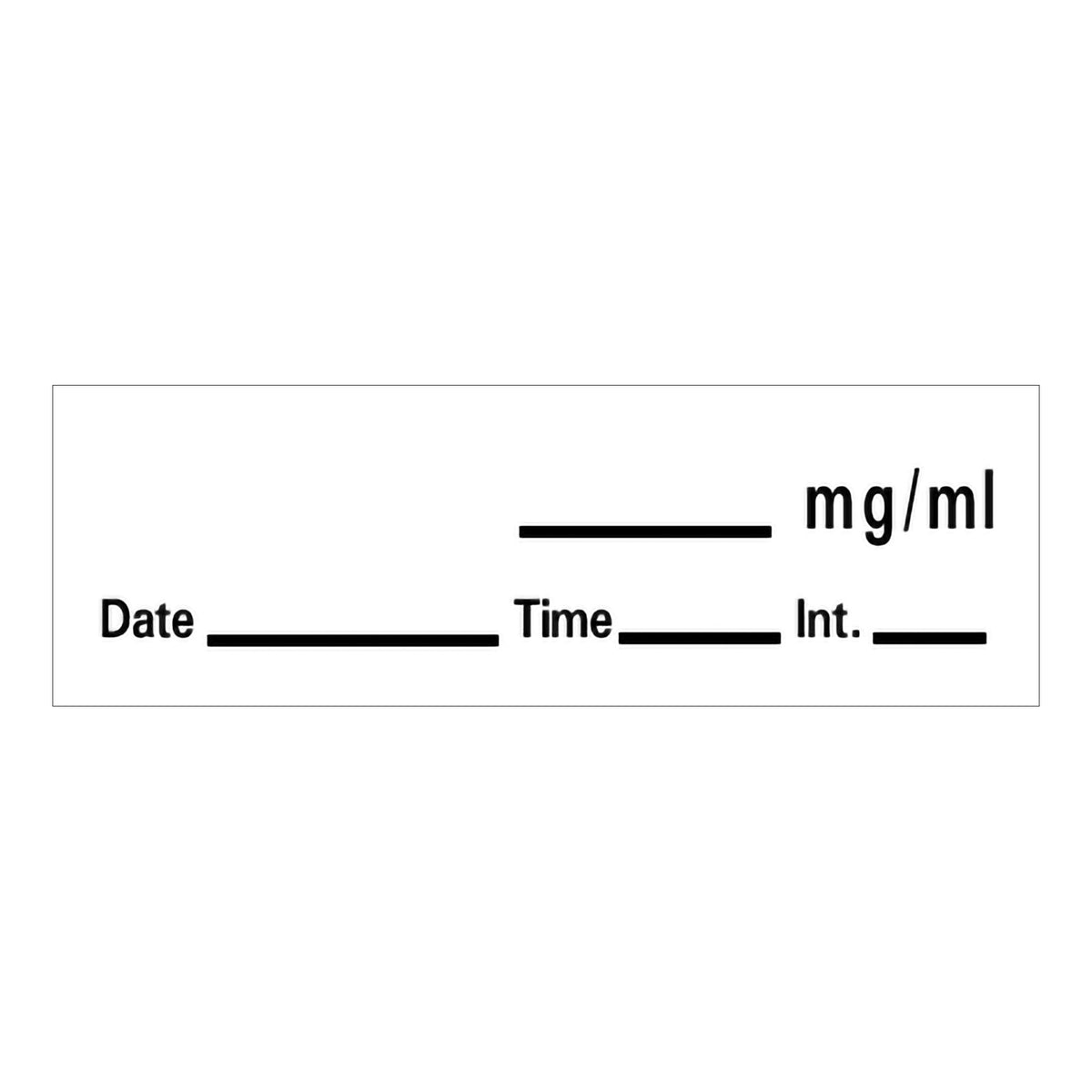 Barkley Anesthesia Label with Date, Time and Initial-Drug Label Barkley Anesthesia Label _mg/mL Date_Time_Int_ White 1/2 X 1-1/2 Inch