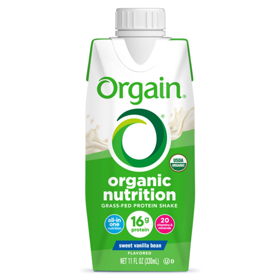 Oral Supplement Orgain® Organic Nutrition™ Shake Sweet Vanilla Bean Flavor Liquid 11 oz. Carton - Nutritionals and Feeding...