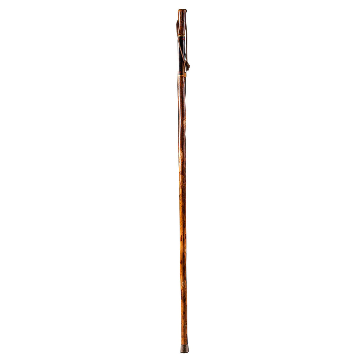 Brazos Exotic Leather Safari Hickory Rustic Walking Stick, 55-Inch-Walking Stick Brazos Free Form Wood 55 Inch Height Safari