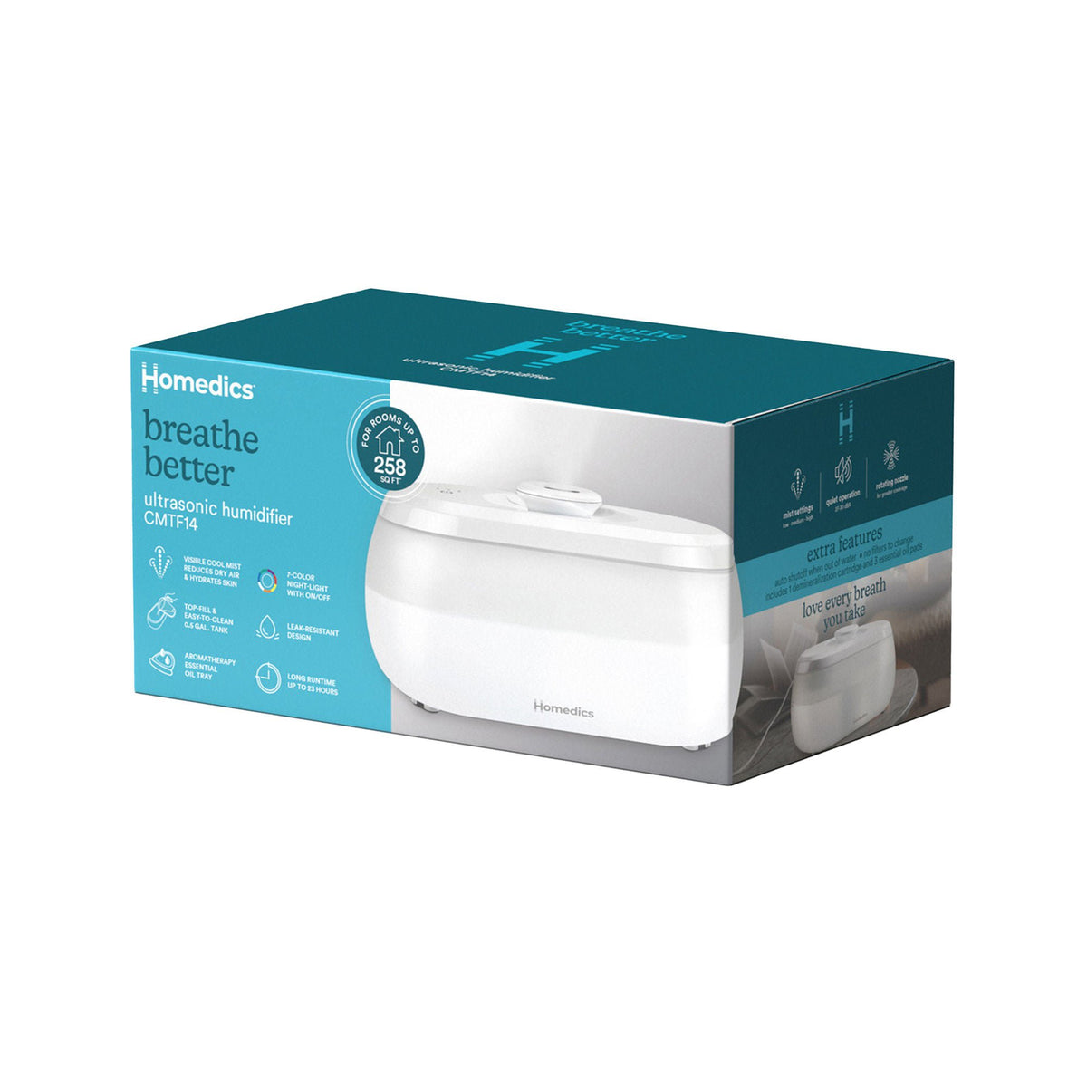 Homedics® Ultrasonic Humidifier CMTF14 - Respiratory>Humidifiers and Nebulizers>Humidifiers - HoMedics USA LLC