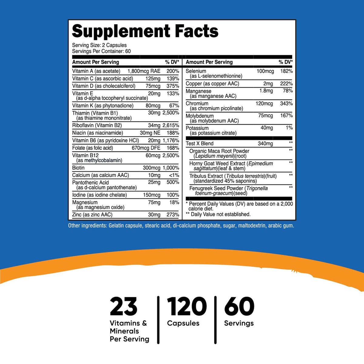 MULTIVITAMIN, CAP F/MEN (120/BT 12BT/CS)