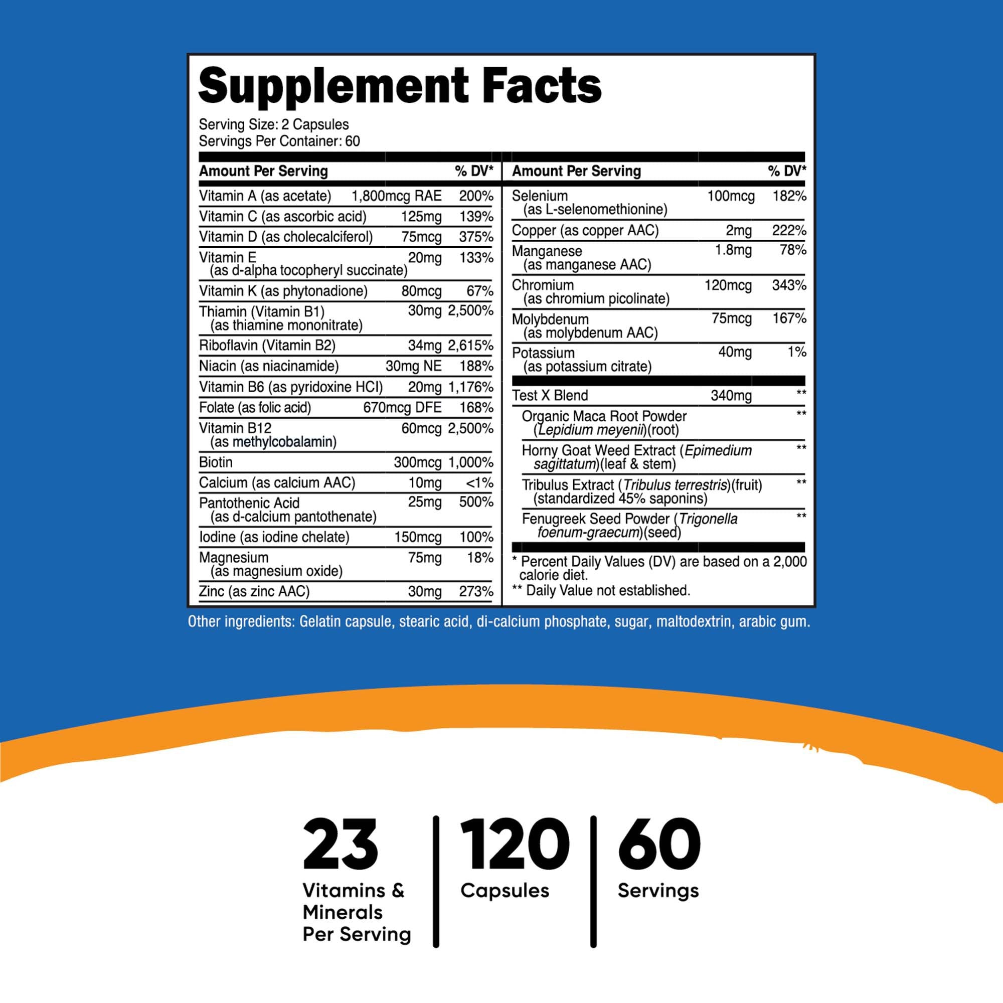 MULTIVITAMIN, CAP F/MEN (120/BT 12BT/CS)