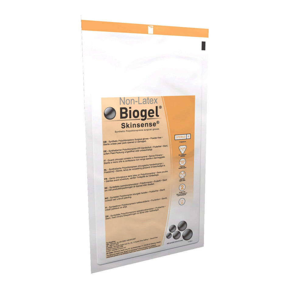 Biogel Skinsense Polyisoprene Surgical Glove, Size 8.5, Straw Color-Surgical Glove Biogel Skinsense Size 8.5 Sterile Polyisoprene Standard Cuff Length Micro-Textured Straw Not Chemo Approved