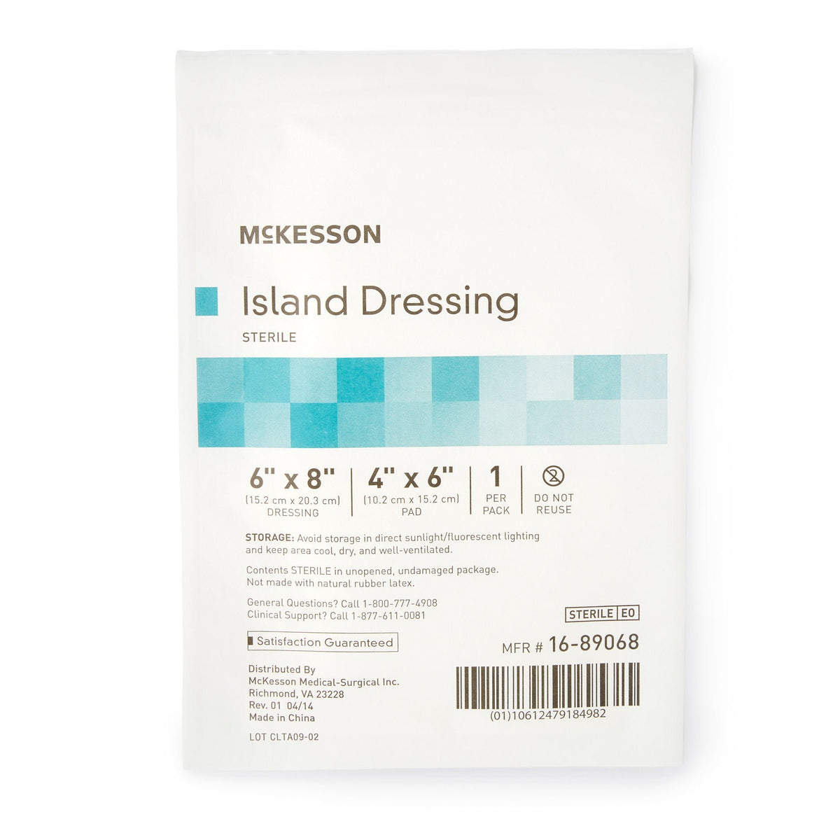 McKesson White Adhesive Dressing, 6 x 8 Inch - Wound Care>Advanced Wound Care>Composite and Cover Dressings - McKesson Brand