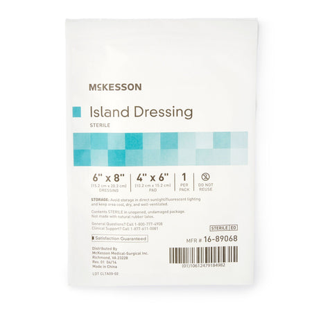 McKesson White Adhesive Dressing, 6 x 8 Inch - Wound Care>Advanced Wound Care>Composite and Cover Dressings - McKesson Brand