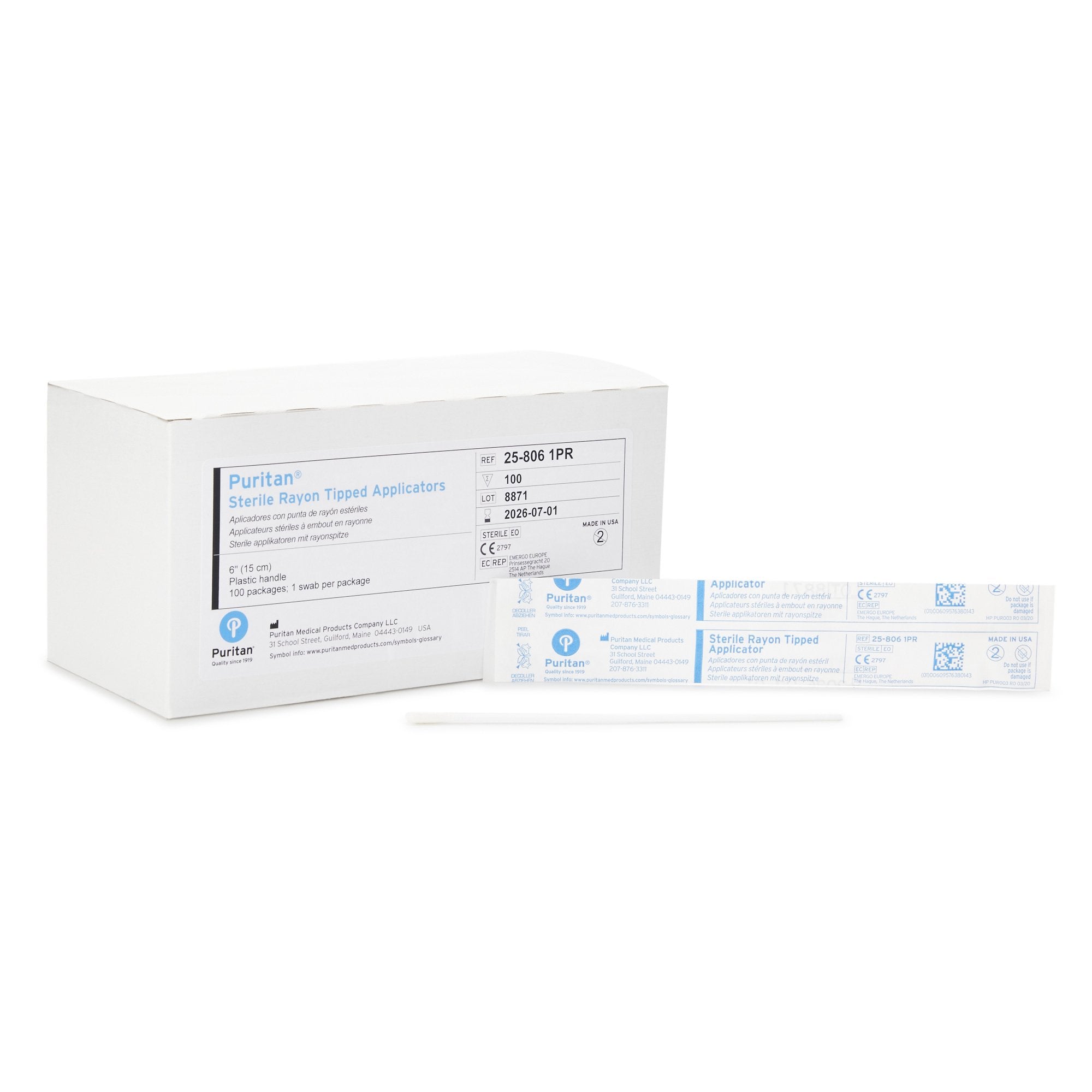 Puritan Specimen Collection Swab, 6-Inch Length-Puritan Specimen Collection Swab 6 Inch Length Sterile