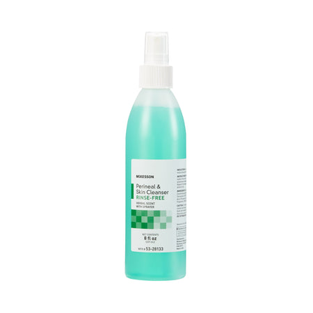 McKesson Rinse-Free Perineal Wash, Herbal Scent, 8 oz.-Rinse-Free Perineal Wash McKesson Liquid 8 oz. Pump Bottle Herbal Scent