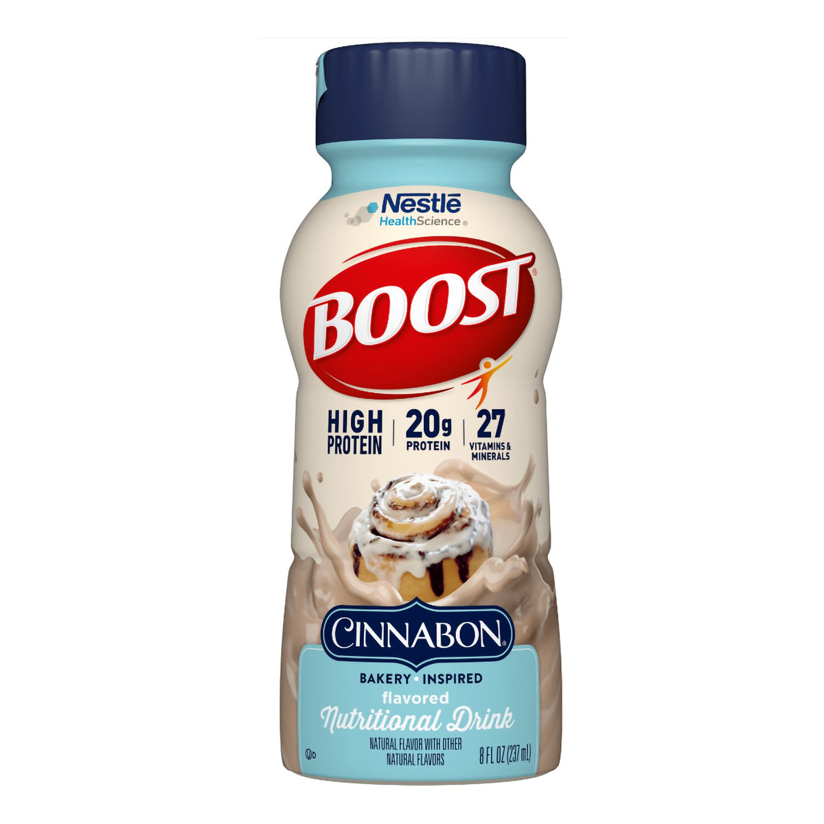 Boost High Protein Cinnabon Complete Nutritional Drink, 8-ounce Bottle-Oral Supplement Boost High Protein Cinnabon Flavor Liquid 8 oz. Bottle
