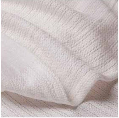 Leno White Thermal Blanket, 66 x 90 Inch-Thermal Blanket Leno 66 W X 90 L Inch Cotton 100% 2.5 lbs.