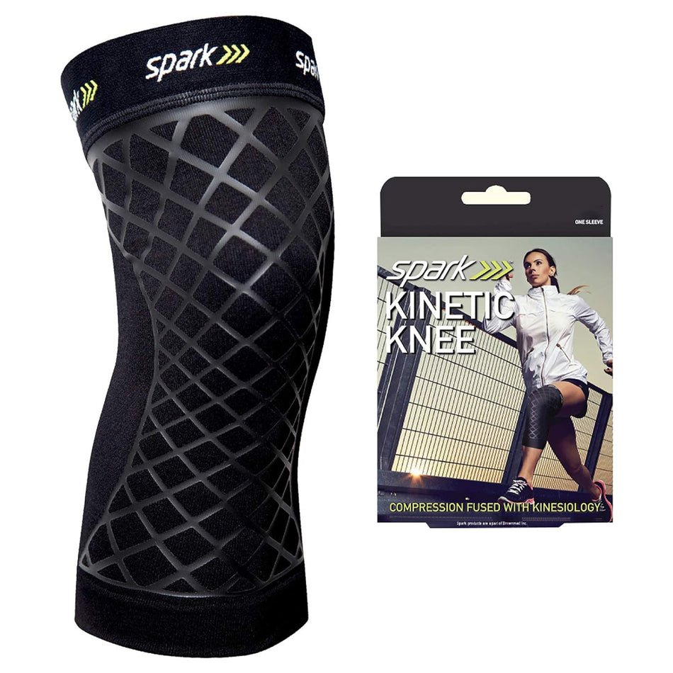 Spark Kinetic Knee Sleeve, Medium-Knee Support Spark Kinetic Knee Medium Without Fastening 14 to 16 Inch Knee Circumference Left or Right Knee