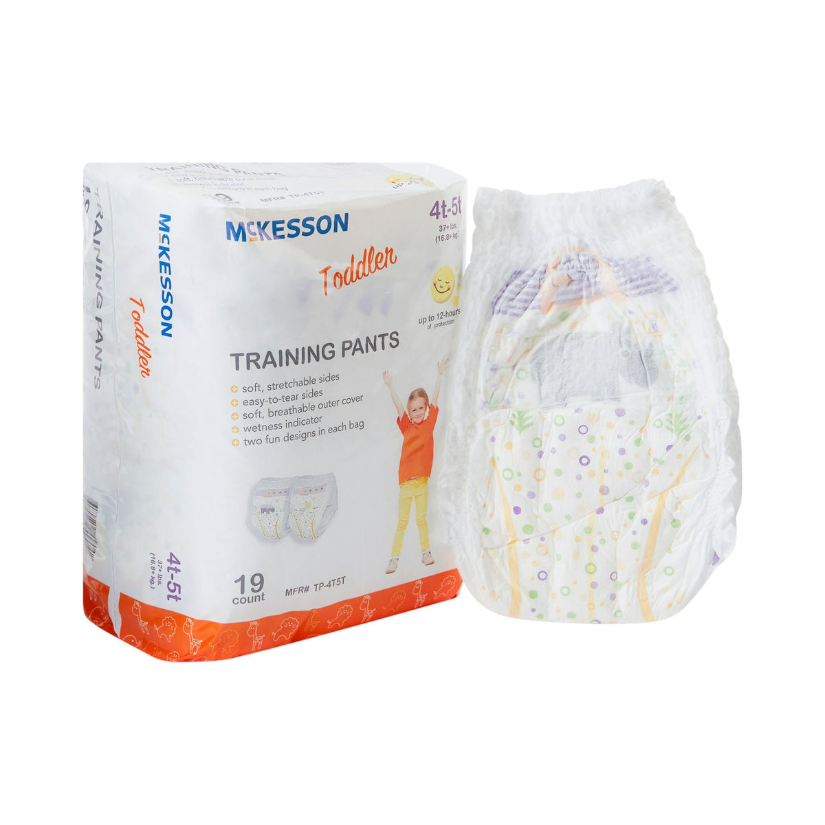 McKesson Toddler Training Pants, 4T to 5T for Children weighing 37+ lbs. - Incontinence>Pediatric Diapers and Training Pan...
