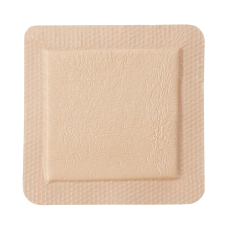 McKesson Silicone Adhesive with Border Silicone Foam Dressing, 6 x 6 Inch-Foam Dressing McKesson 6 X 6 Inch With Border Film Backing Silicone Gel Adhesive Square Sterile