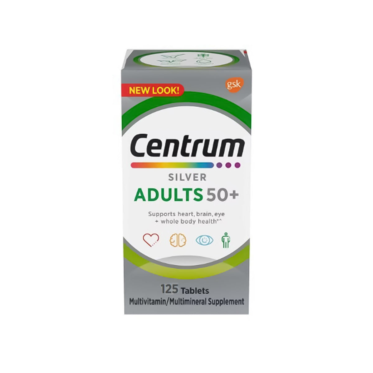 Multivitamin Supplement Centrum® Silver® Adults 50+ Tablet 125 per Bottle