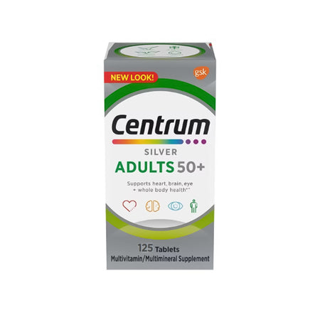Multivitamin Supplement Centrum® Silver® Adults 50+ Tablet 125 per Bottle