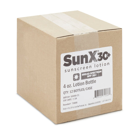 SunX® SPF 30+ Sunscreen, 4-ounce Bottle - Personal Hygiene>Skin Care>Sunscreens - Coretex Products