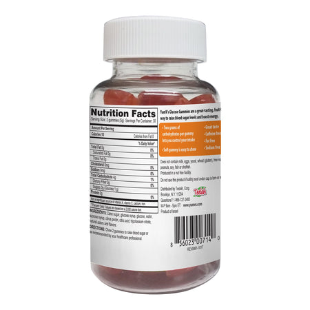 YumVs Glucose Supplement-Glucose Supplement YumV's 60 per Bottle Gummy Assorted Flavors