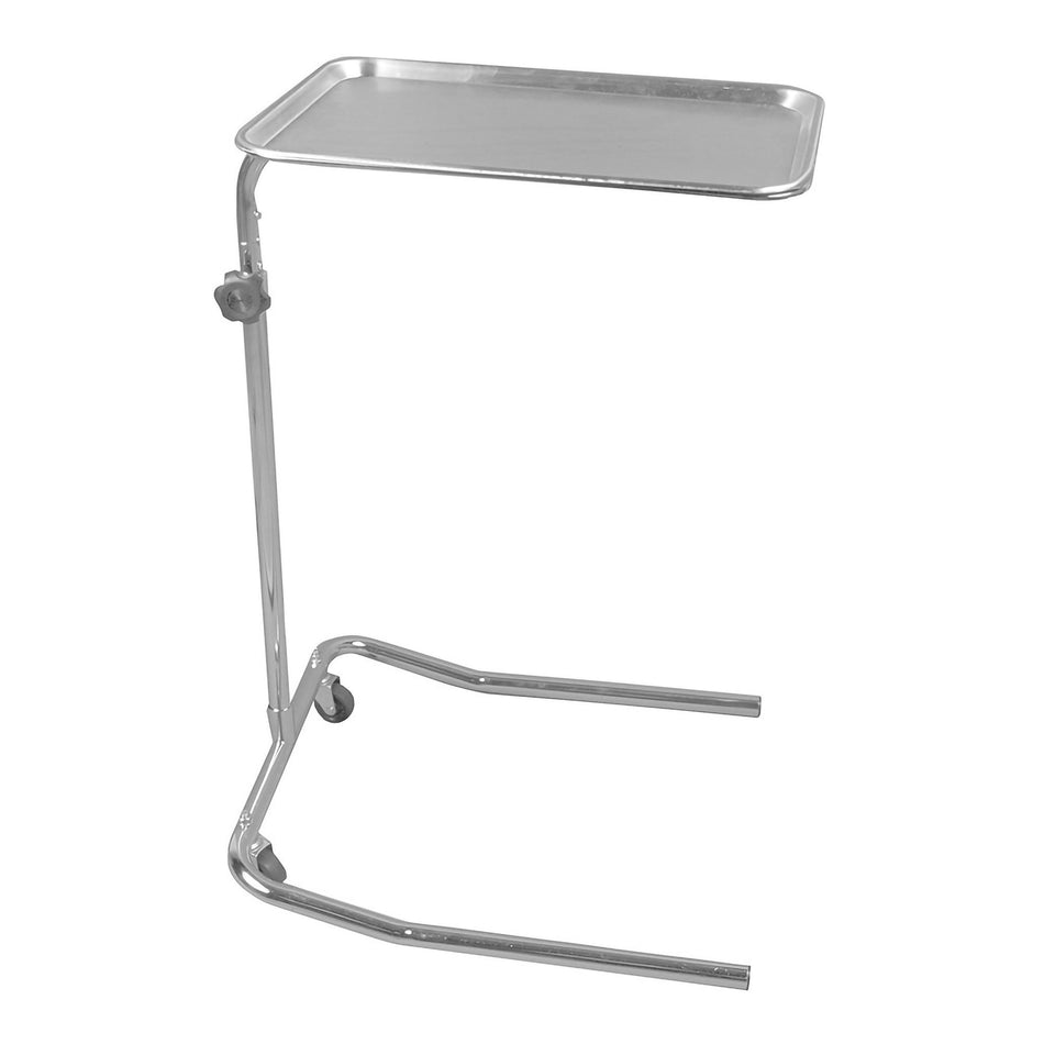 McKesson Mayo Instrument Stand-Mayo Instrument Stand McKesson Hand Operated Single Post U-Shaped Base Small Tray