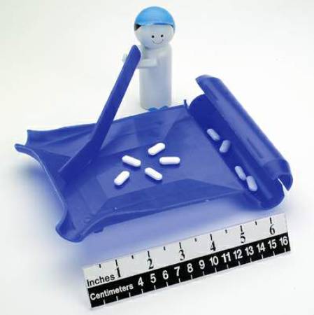 Ambidextrous Pill Counter-"Ambidextrous Pill Counter 7-3/4 X 6-1/4 X 1-1/2 Inch, Polyethylene, With Spatula"