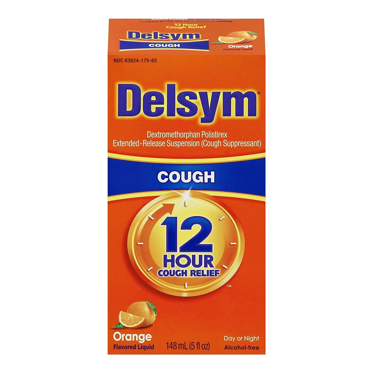 Delsym Dextromethorphan Cold and Cough Relief-Cold and Cough Relief Delsym 30 mg / 5 mL Strength Liquid 5 oz.