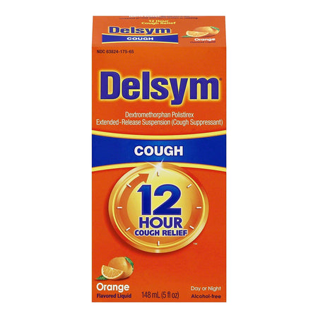 Delsym Dextromethorphan Cold and Cough Relief-Cold and Cough Relief Delsym 30 mg / 5 mL Strength Liquid 5 oz.