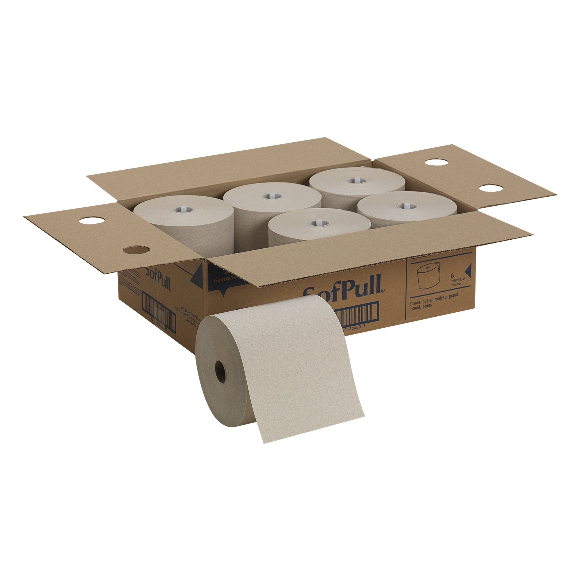 SofPull Paper Towel, 7-7/8 Inch x 1000 Foot, 6 Rolls per Case-Paper Towel SofPull High Capacity Hardwound Roll 7-7/8 Inch X 1000 Foot