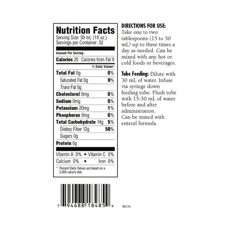 HyFiber® Citrus Flavor Liquid Fiber with FOS, 32-ounce bottle - Nutritionals and Feeding Supplies>Nutritionals>Oral Supple...