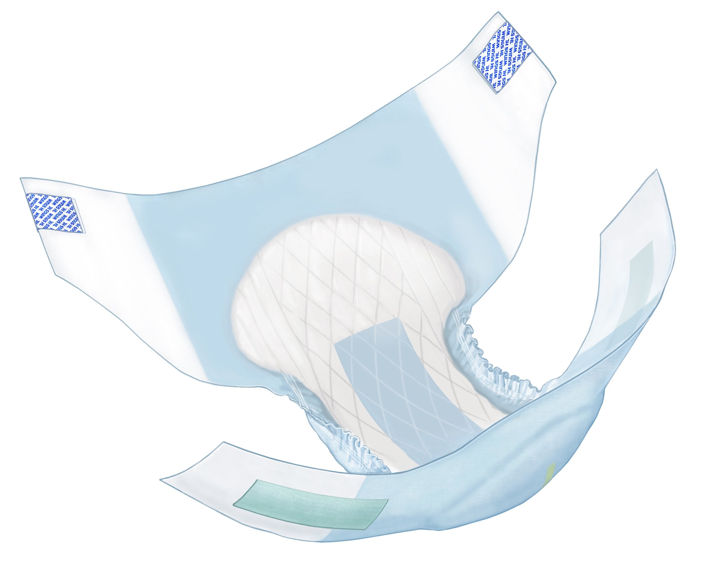 Wings Extra Heavy Absorbency Incontinence Brief, Large-Unisex Adult Incontinence Brief Wings Ultra Large Disposable Heavy Absorbency