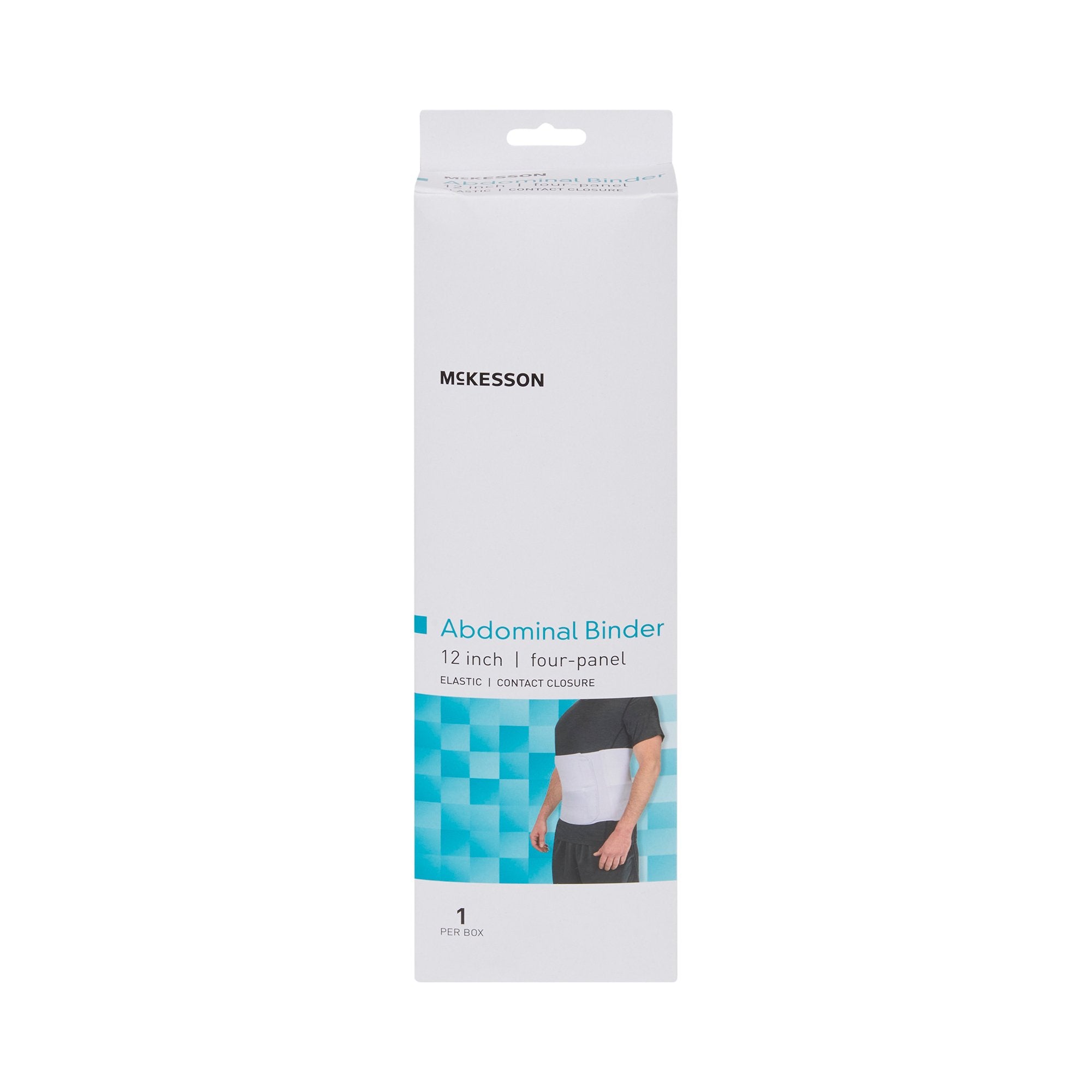 McKesson 4-Panel Abdominal Binder, Large / Extra Large-Abdominal Binder McKesson Large / X-Large Hook and Loop Closure 62 to 74 Inch Waist Circumference 12 Inch Height Adult