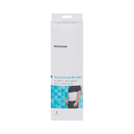 McKesson 4-Panel Abdominal Binder, Large / Extra Large-Abdominal Binder McKesson Large / X-Large Hook and Loop Closure 62 to 74 Inch Waist Circumference 12 Inch Height Adult