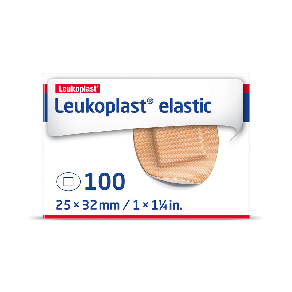 Adhesive Strip Leukoplast® Elastic 1-1/4 Inch Cross-Elastic Material Oval Tan Sterile