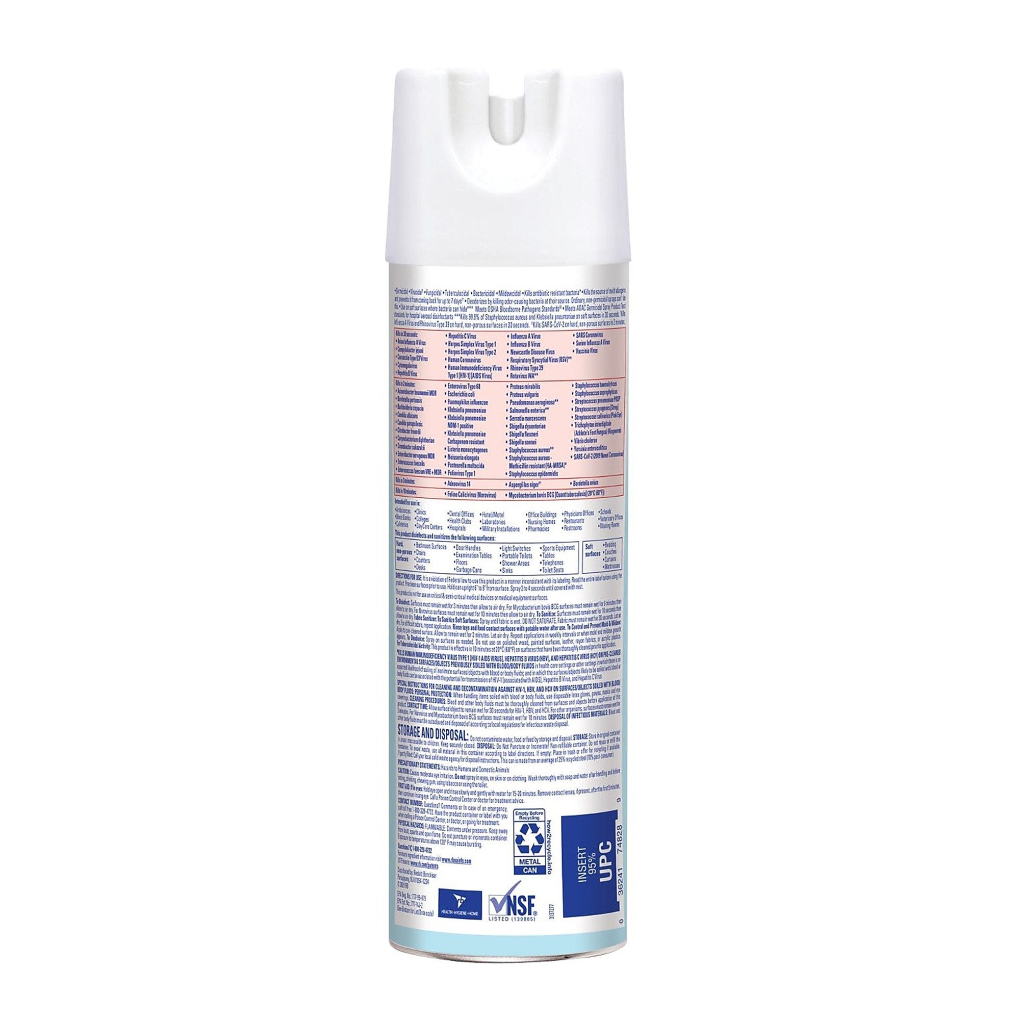 Professional Lysol� Surface Disinfectant-Professional Lysol� Surface Disinfectant Alcohol Based Aerosol Spray Liquid 19 oz. Can Crisp Linen Scent NonSterile