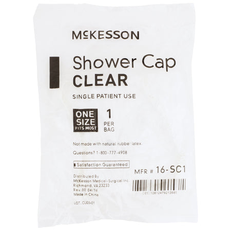 McKesson Shower Cap-Shower Cap McKesson One Size Fits Most Clear