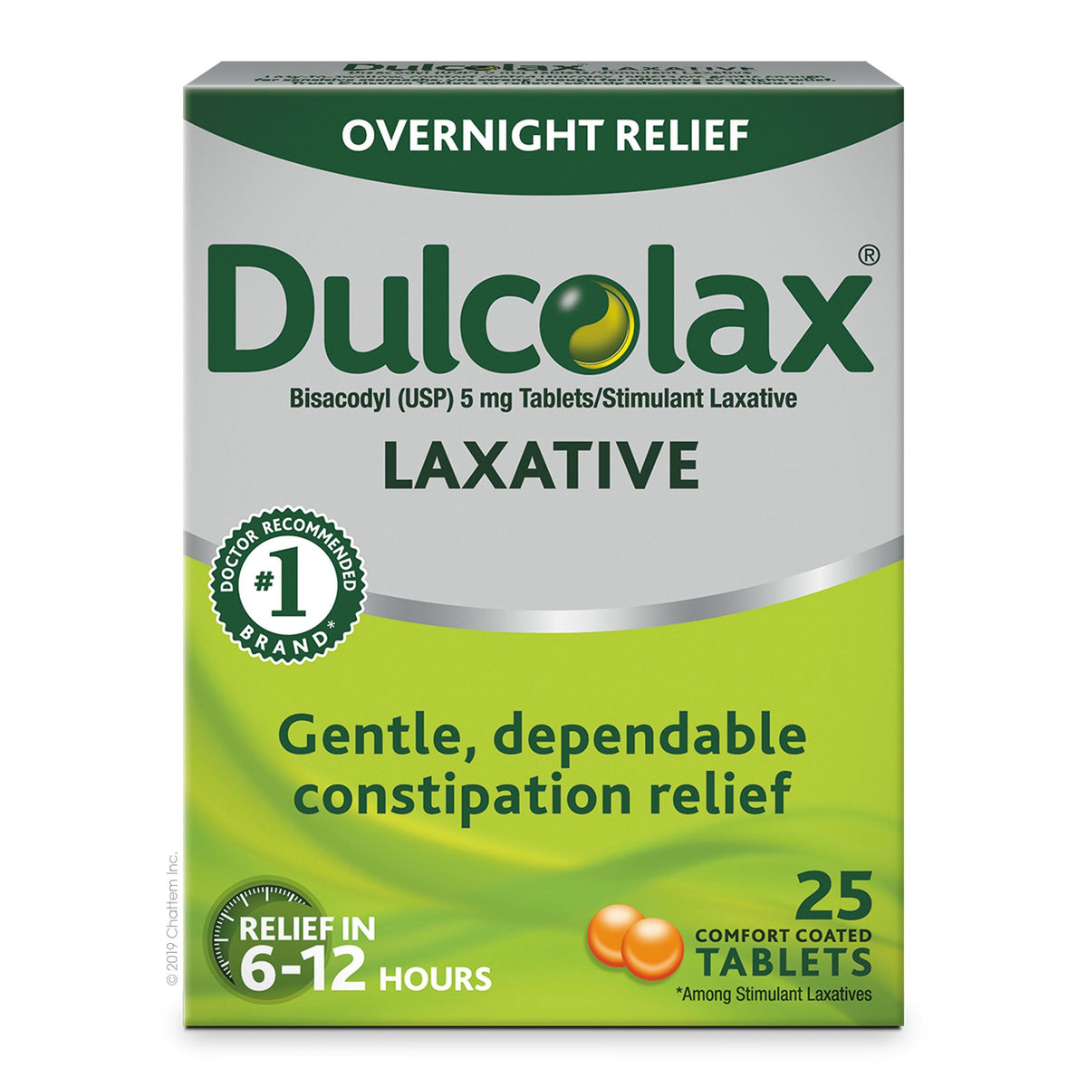 Dulcolax Bisacodyl Laxative-Laxative Dulcolax Tablet 25 per Box 5 mg Strength Bisacodyl USP
