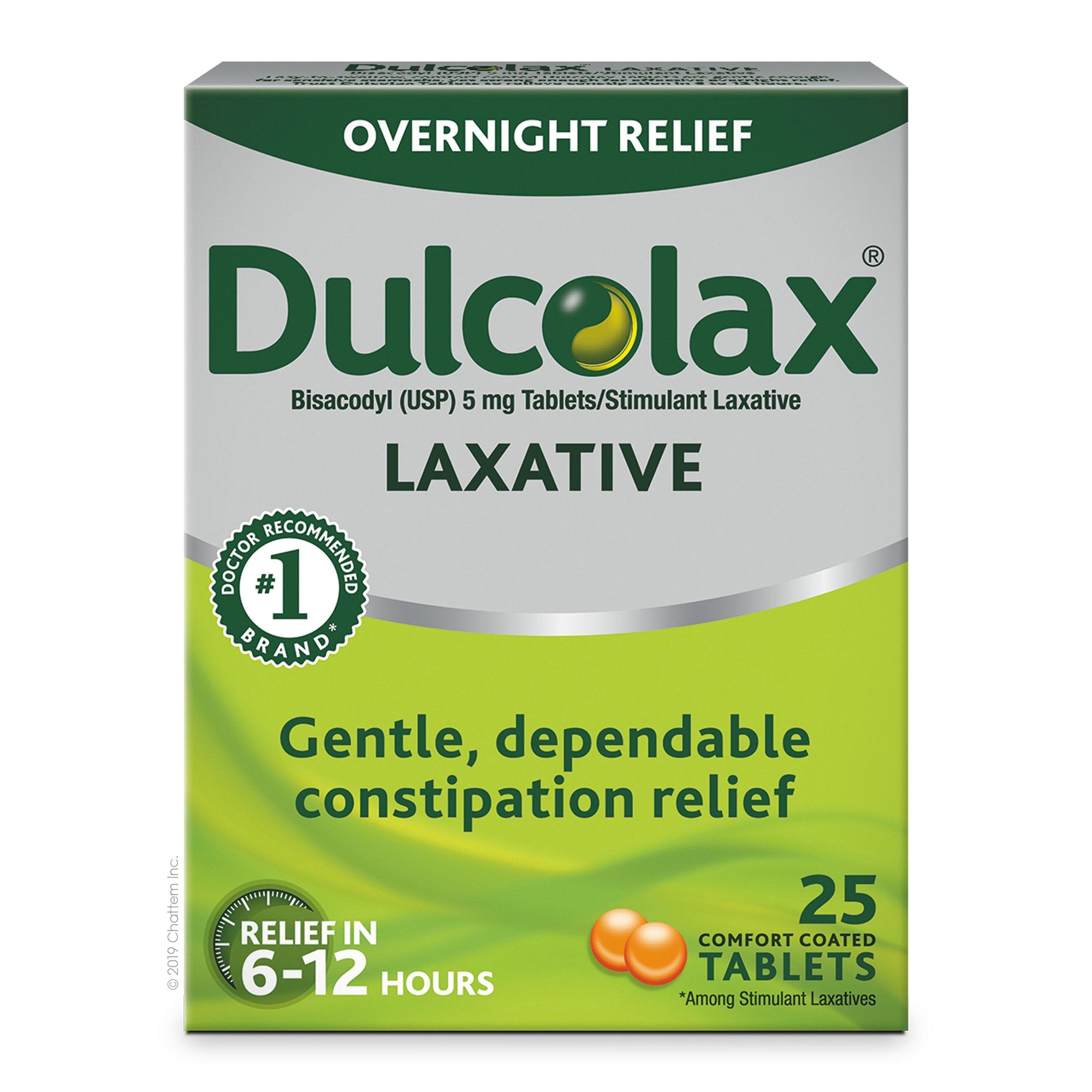 Dulcolax Bisacodyl Laxative-Laxative Dulcolax Tablet 25 per Box 5 mg Strength Bisacodyl USP