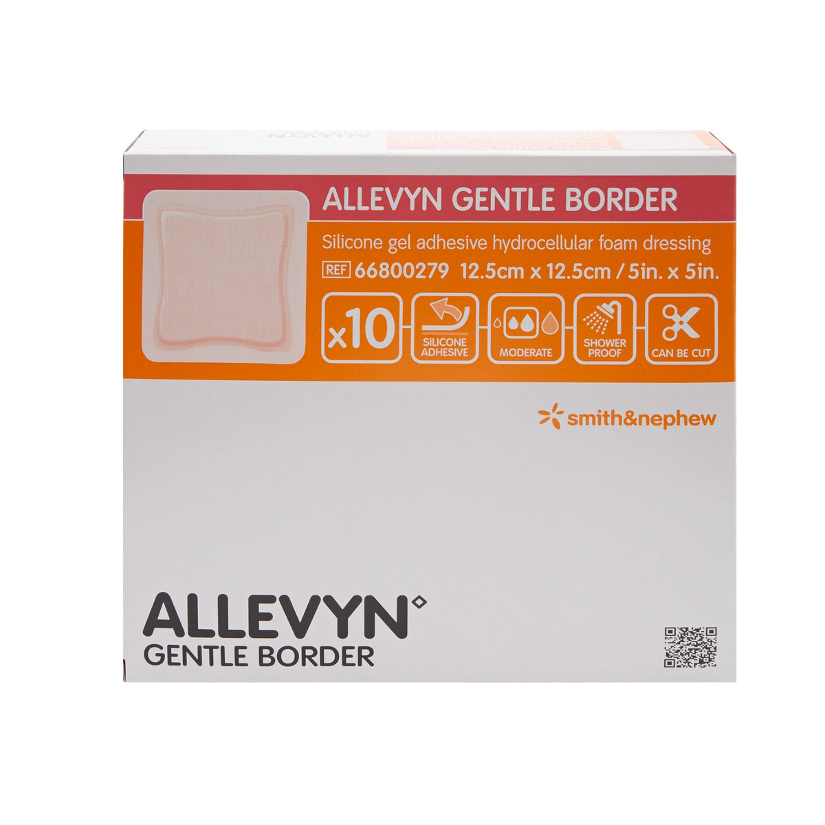 Allevyn Gentle Border Silicone Foam Dressing, 5 x 5 Inch - Wound Care>Advanced Wound Care>Foam Dressings - Smith & Nephew