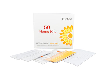 Hemosure Home Kit Mailer Fecal Specimen Collection Kit-Home Kit Mailer Hemosure Without Tube NonSterile