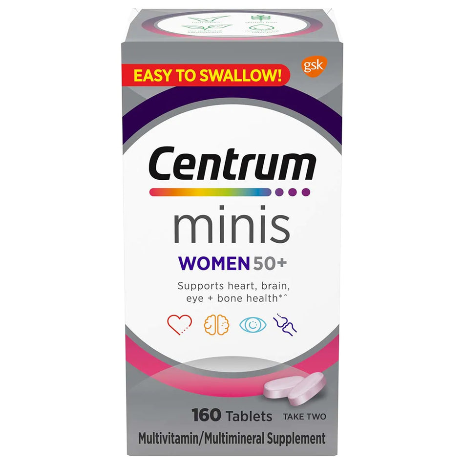 Centrum Minis Women 50+ Multivitamin/Multimineral Supplement Tablet-Multivitamin Supplement Centrum Women 50+ Tablet 160 per Bottle