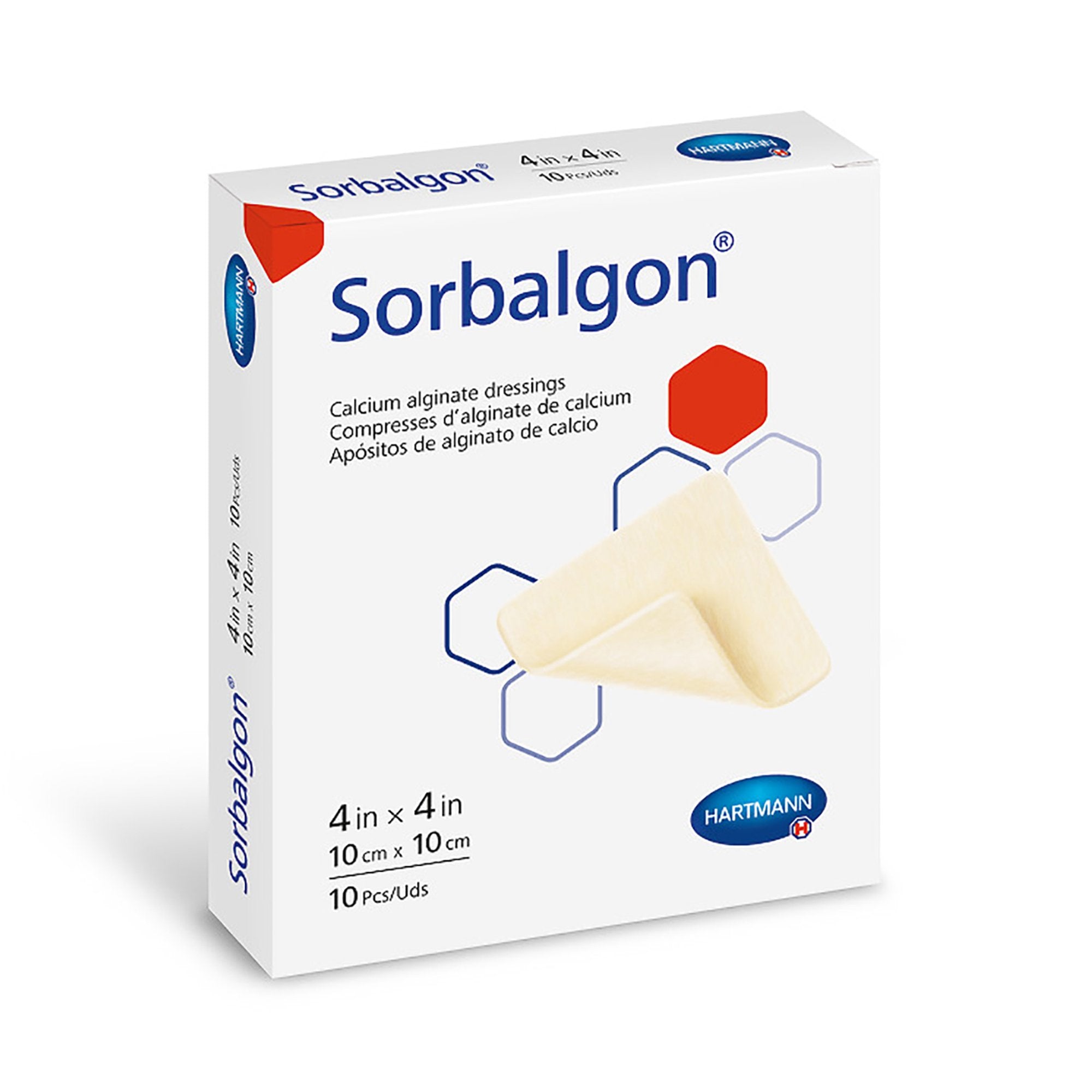 Sorbalgon Calcium Alginate Dressing, 2 x 2 Inch-Alginate Dressing Sorbalgon 2 X 2 Inch Square