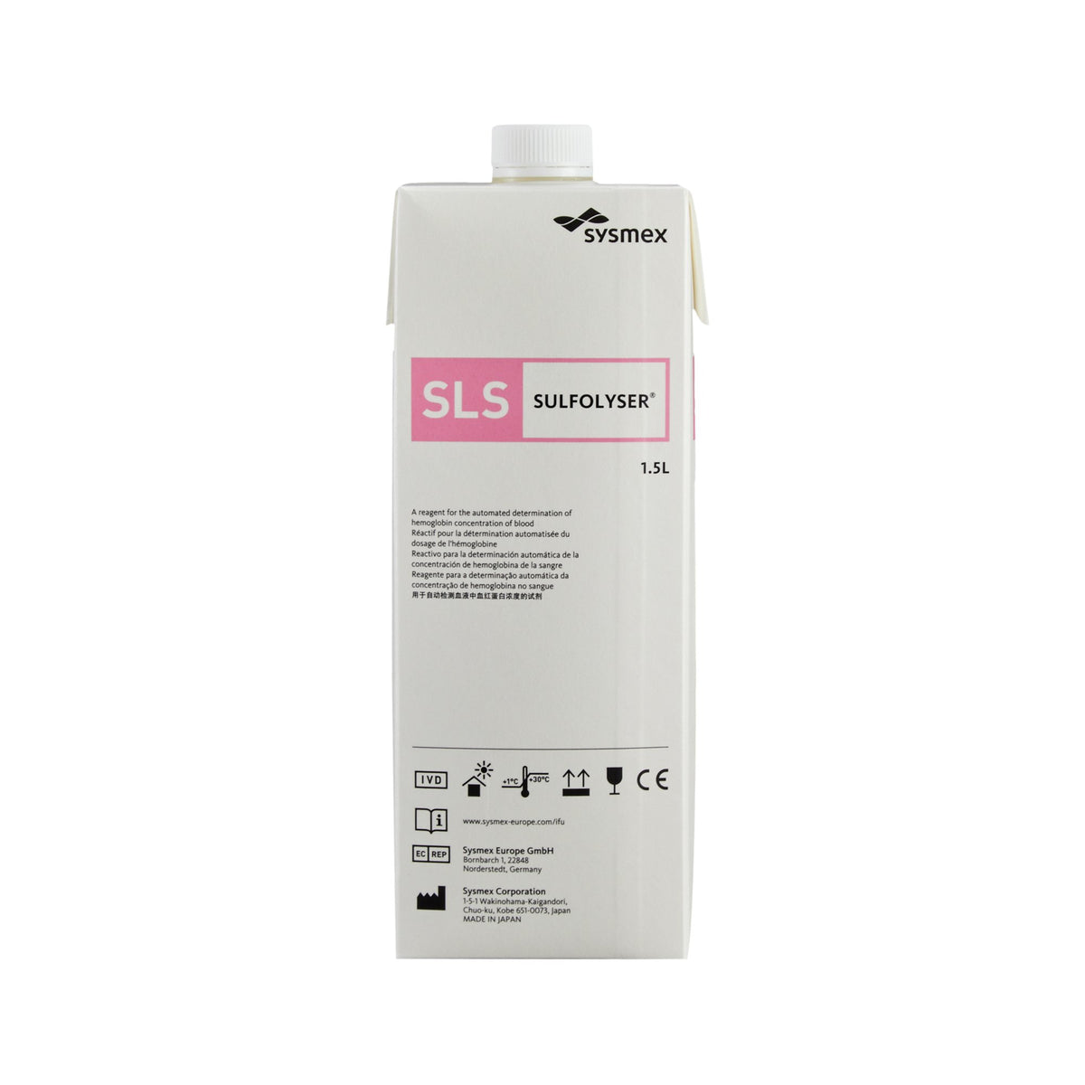 Sulfolyser Hematology Reagent for use with Sysmex Automated Hematology Analyzers, Hb test-Hematology Reagent Sulfolyser Hemoglobin (Hb) For Sysmex Automated Hematology Analyzers