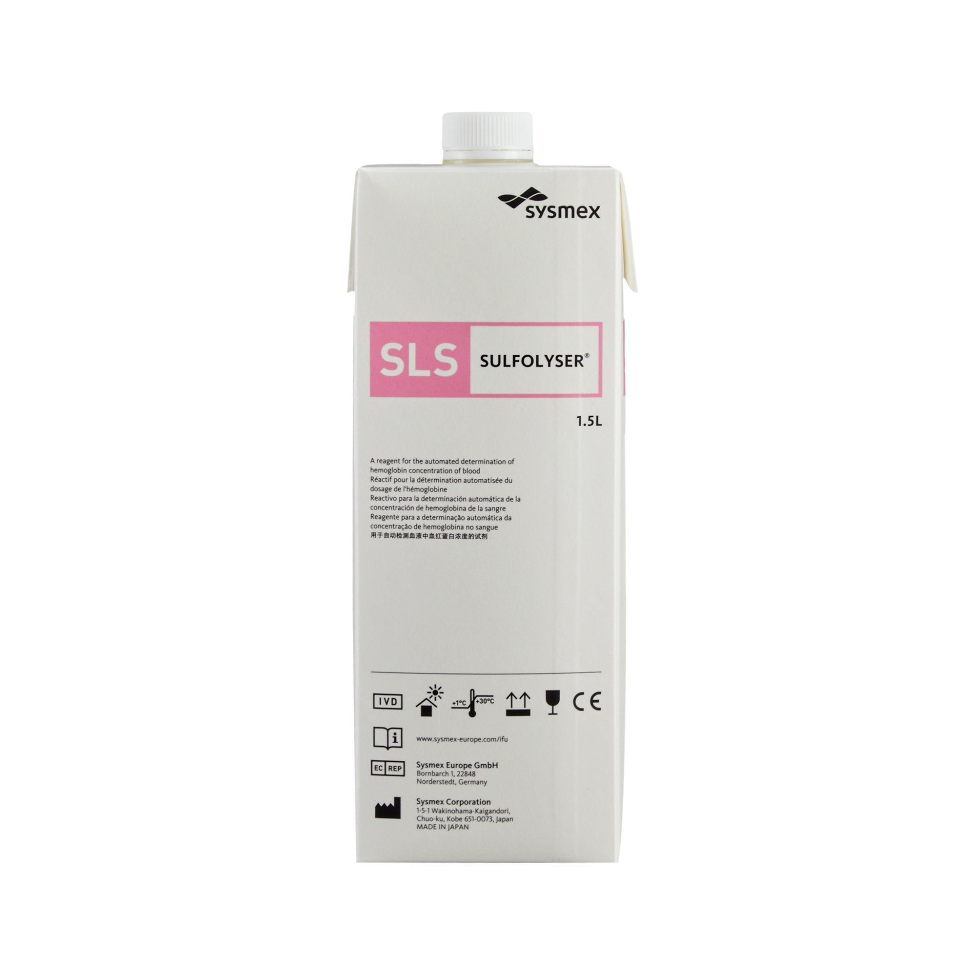 Sulfolyser Hematology Reagent for use with Sysmex Automated Hematology Analyzers, Hb test-Hematology Reagent Sulfolyser Hemoglobin (Hb) For Sysmex Automated Hematology Analyzers
